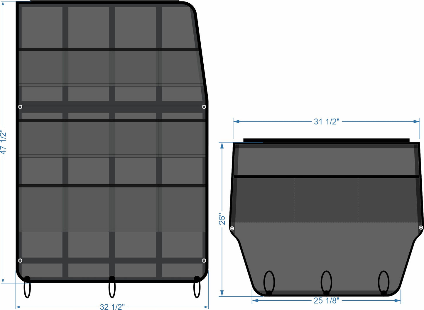 Center Console Curtain for Key West 219FS and 239FS
